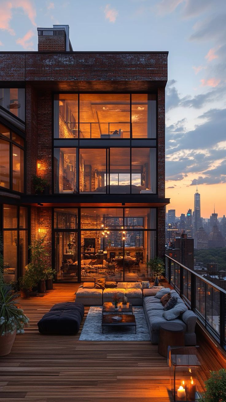 Industrial Penthouse Apartment - Pinterest