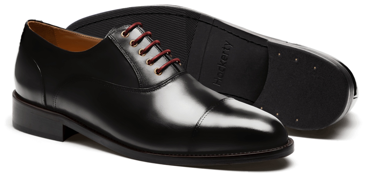 Black Leather Tie Shoes - Etsy