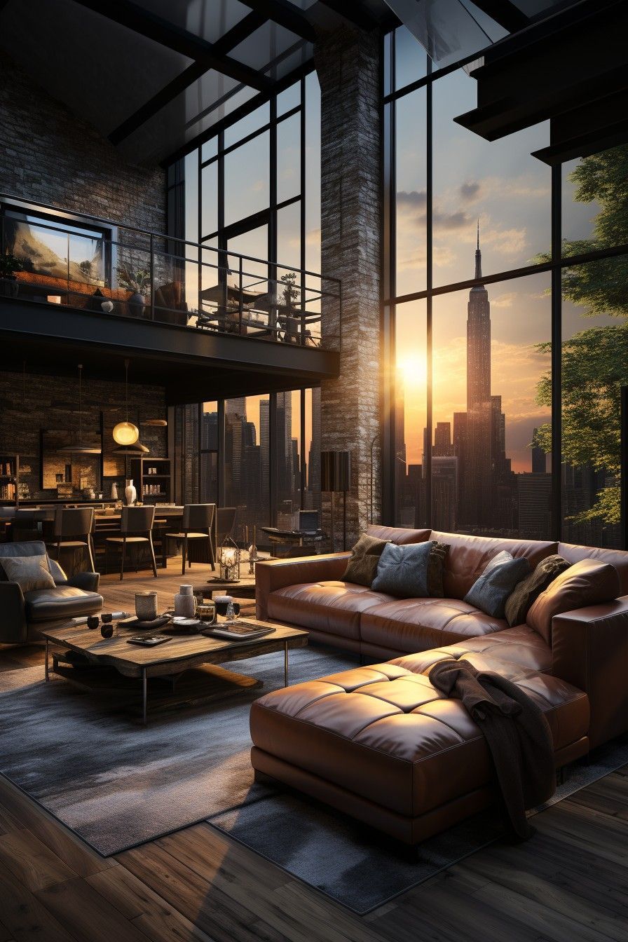 Industrial Penthouse Apartment - Pinterest